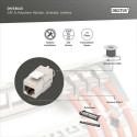 DIGITUS Keystone module RJ45 CAT 6A, STP, 500 MHz, slim-line, toolless