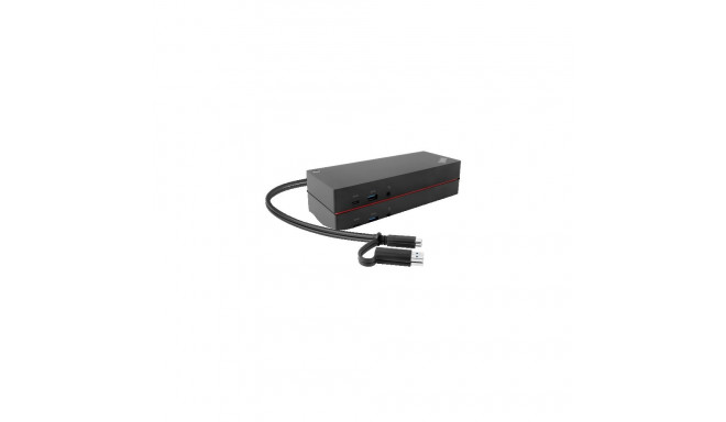 Lenovo ThinkPad 40AF0135EU Hybrid USB-C/USB-A Docking Station, Wired, Black