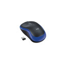 Logitech M185 Wireless Mouse, RF Wireless, 1000 DPI, Black/Blue