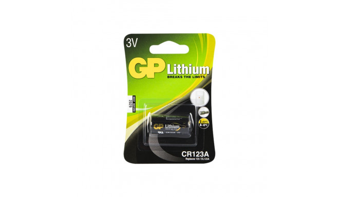 82-531# Liitium-patarei 3V CR123A GP blister 16,8x34,5mm