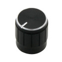 8161# Gałka pot czarna śred - 15mm wsk.srebrny (5 tk.)