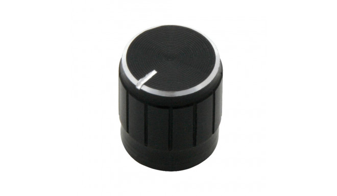 8161# Gałka pot czarna śred - 15mm wsk.srebrny (5 tk.)