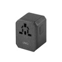 UNIQ Lad. network. Voyage World Adapter 33W + 2xUSB + PD 18W + QC 3.0 gray/charcoal gray (LITHOS Col