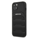 AMG AMHCP13SGSEBK iPhone 13 mini 5.4" black/black hardcase Leather Debossed Lines
