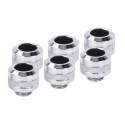 Alphacool Icicle Pro Connector 13mm Hardtube Fitting G1/4, 6-Pack - chrome