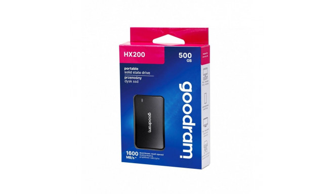 SSD drive HX200 500GB USB-C+A 1500/900MB/s black