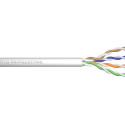 Cable teleinformatic, installation, U/UTP cat.5e 4x2xAWG24/1, wire, copper, PVC, 305m, gray