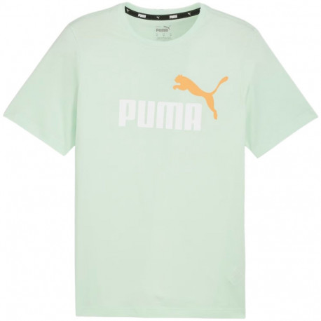 Koszulka męska Puma ESS+ 2 Col Logo Tee miętowa 586759 88 M