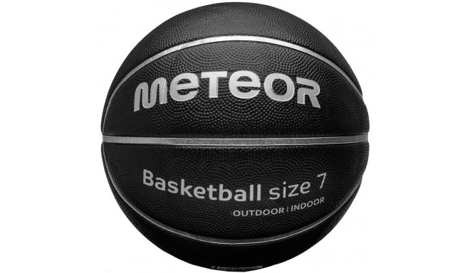Piłka koszykowa Meteor Cellular 7 czarno-srebrna 16698 7