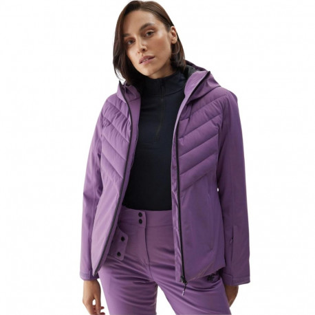 Kurtka narciarska damska 4F F122 ciemny fiolet 4FAW23TJACF122 50S S