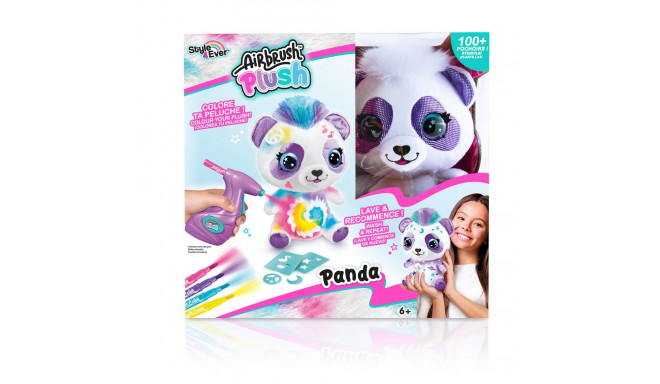 AIRBRUSH PLUSH игровой набор мягкая игрушка с аэрографом Панда, 25 см