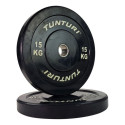 Raskusketas Tunturi Training Bumper Plate 15 kg Black