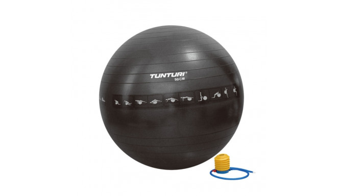 Võimlemispall TUNTURI Gymball 55cm anti-burst, must