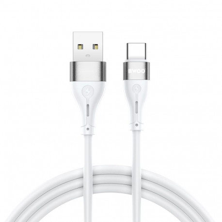 BWOO Cable USB - USB-C 1m 3A Minimalist Silicone White X280C