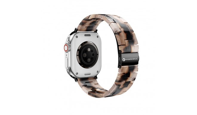 FORCELL F-DESIGN FA04 marble textured resin strap for APPLE Watch 38 / 40 / 41 mm brown