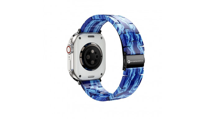 FORCELL F-DESIGN FA04 marble textured resin strap for APPLE Watch 38 / 40 / 41 mm blue