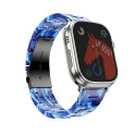 FORCELL F-DESIGN FA04 marble textured resin strap for APPLE Watch 38 / 40 / 41 mm blue