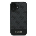 GUESS case for IPHONE 16 Plus GUHCP16MG4GLGR (PC/TPU 4G PU Bottom Stripe) grey