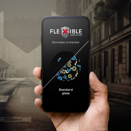 Hybrid glass to iPhone 16 PRO MAX Forcell Flexible 5D black
