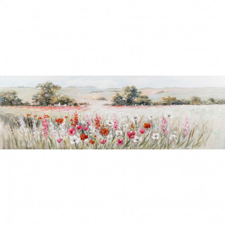 Oil painting 50x150cm, poppies