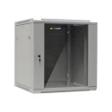 NETRACK 019-120-66-021 Netrack wall/hanging cabinet 19,12U/600 mm,glass door,grey,remov. side pan.