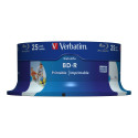 VERBATIM 25x BD-R 25GB Single Layer Datalife HTL 6x Wide printable no ID