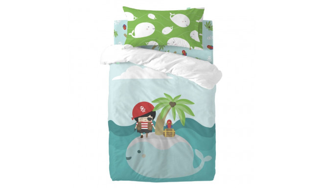 Duvet cover set HappyFriday Happynois Pirata Multicolour Baby Crib 2 Pieces