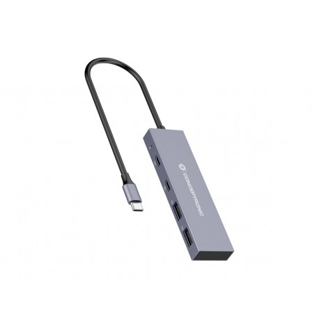 USB Hub Conceptronic HUBBIES13G Grey (1 Unit)