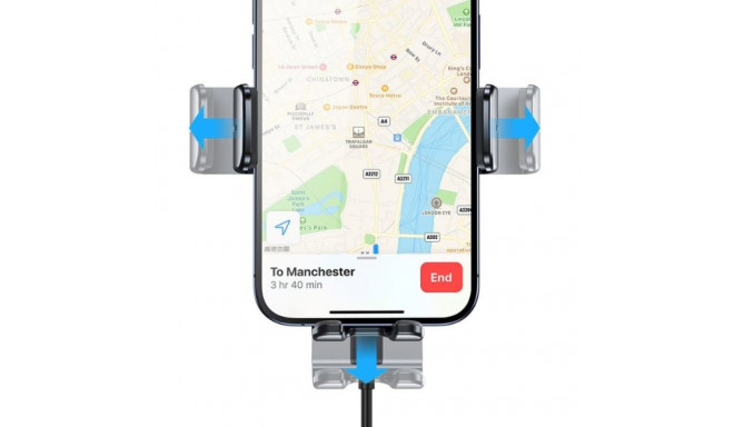 USAMS Car holder with wireless charger for air vent black (CD230) 15W