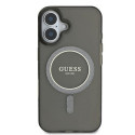 Guess GUHMP16SHFGEREK iPhone 16 6.1" black/black hardcase IML Glitter Circle MagSafe