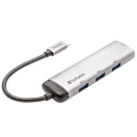 Verbatim Adapter Hub USB-C - 4xUSB-A 3.2 aluminum/aluminum 49147
