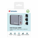 Verbatim GaN 200W wall charger 3xUSB-C/USB-A + EU/UK/US GNC-200 adapter 32204