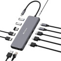 Verbatim Adapter Hub USB-C - 2xHDMI/DP/Eternet/6xUSB-A/Jack 3.5mm/2xUSB-C aluminum/aluminum 32153