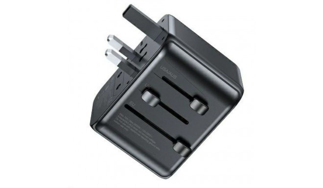 AWEI Network Adapter 2xUSB+3xUSB-C C-39 35W4in1 US/AU/EU/UK black Univesal Travel GaN Charger