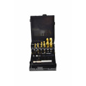 AWTOOLS TAP DRILL BIT SET M3-M10 7 PCS YELLOW