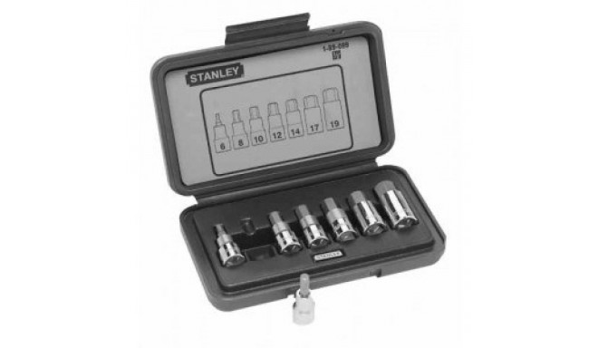 1/2" socket set with hexagon tip 7 pcs.