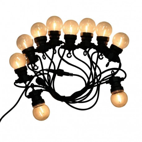 Garden garland V-TAC VT-71510 5W 5 m rope, 10 bulbs 0.5W IP44 3000K 550lm (SKU 212728) Black