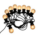 Garden garland V-TAC VT-71510 5W 5 m rope, 10 bulbs 0.5W IP44 3000K 550lm (SKU 212728) Black