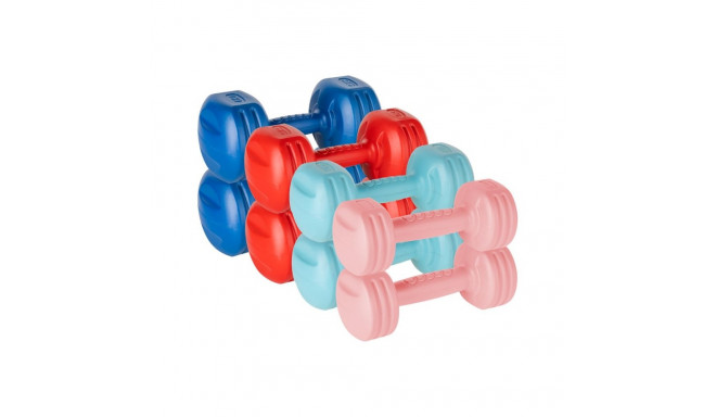 Bitumen dumbbell set 20kg ( 2x1kg + 2x2kg + 2x3kg + 2x4kg ) , REBEL ACTIVE