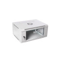 Wall Mounted Network Cabinet 19" 6U Rack 600x450, Door Glass, Grey, Undivided, Folded, 60kg