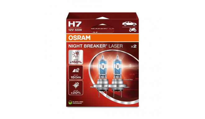 H7 12V 55W Night Breaker Laser +150% 2tk