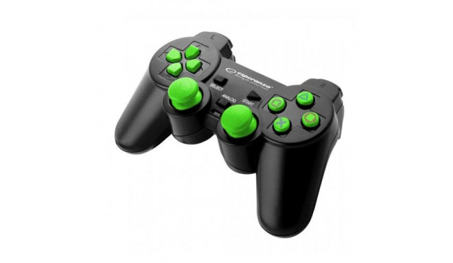 Esperanza CORSAIR Black, Green USB 2.0 Gamepad Analogue / Digital PC, Playstation 2, Playstation 3