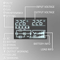 Qoltec 52281 uninterruptible power supply (UPS) Double-conversion (Online) 2 kVA 2000 W 3 AC outlet(