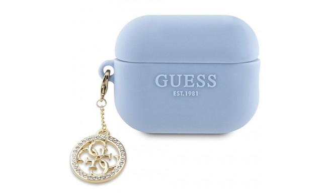 Guess GUAP23DSLGHDB AirPods Pro 2 cover blue/blue 3D Rubber 4G Diamond Charm