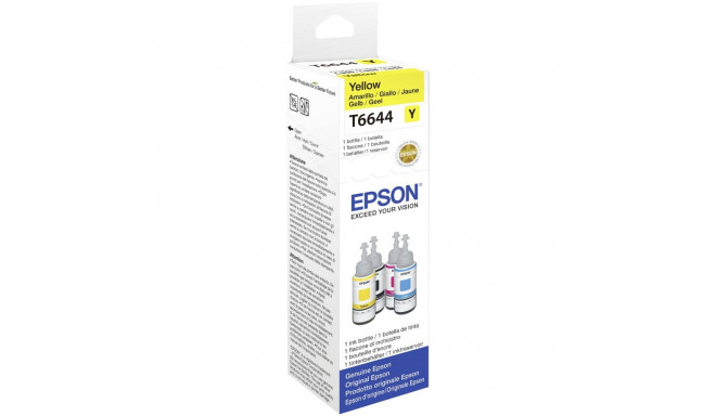 Epson T664 EcoTank -mustepullo, keltainen
