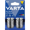 Varta Lithium Ultra liitiumpatarei, 4 tk AA (LR6) patareid