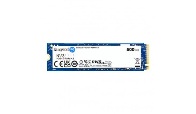 Kingston SSD | NV3 | 500 GB | SSD form factor M.2 2280 | Solid-state drive interface PCIe NVMe Gen 4