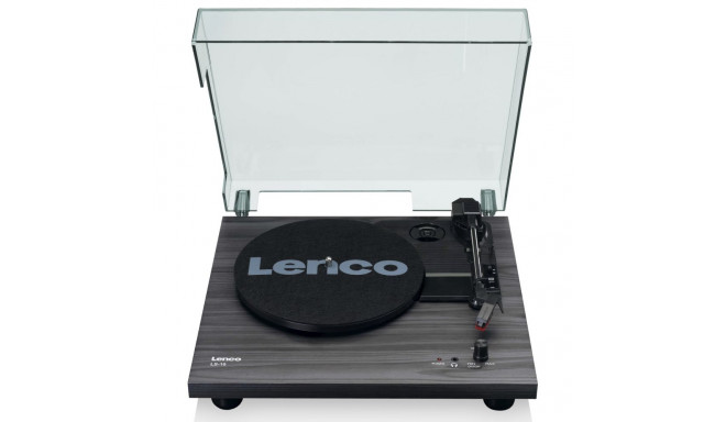 Lenco LS-10 record player with speakers black