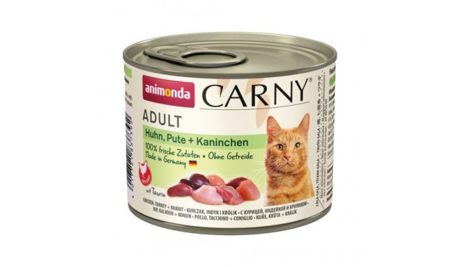 ANIMONDA Carny Adult maitse: kana. kalkun. küülik - märg kassitoit - 200 g