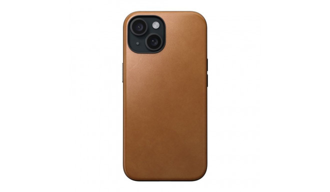 Nomad Modern Leather case for iPhone 15 6,1" english tan